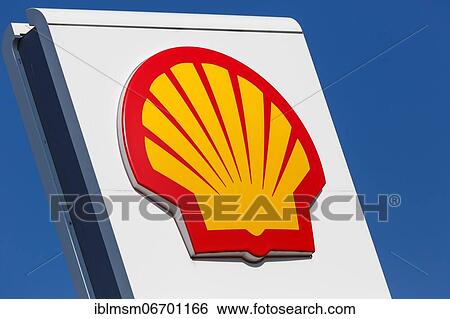 Stock Photograph - Shell logo symbol sign gas station petrol in Germany. Fotosearch