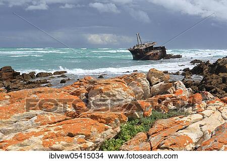 Picture - Shipwreck, Cape Agulhas, Western Cape, South Africa, Africa. Fotosearch