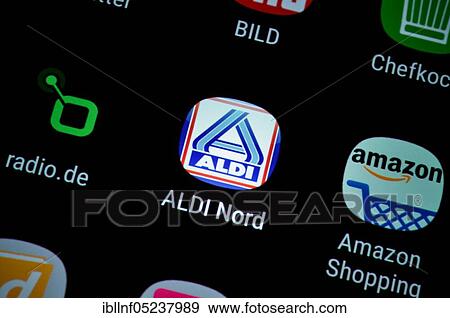 Smartphone, Display, App, Aldi, Aldi North View Large Photo Image Stock Photo - Smartphone, Display, App, Aldi, Aldi North. Fotosearch