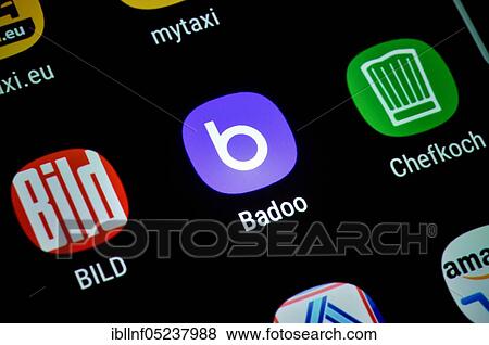 Smartphone, Display, App, Badoo View Large Photo Image Stock Photo - Smartphone, Display, App, Badoo. Fotosearch