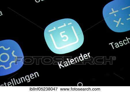 Stock Photo - Smartphone, Display, App, Calendar. Fotosearch