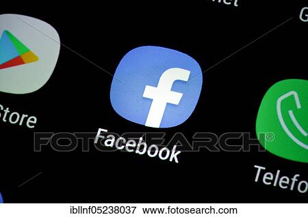 Smartphone, Display, App, Facebook View Large Photo Image Stock Photo - Smartphone, Display, App, Facebook. Fotosearch