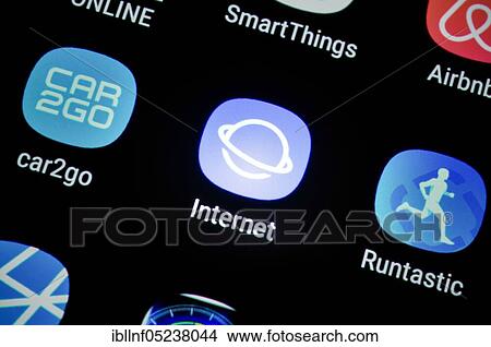 Picture - Smartphone, Display, App, Internet. Fotosearch