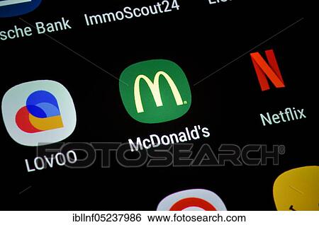Smartphone, Display, App, McDonald's, McDonalds View Large Photo Image Stock Photograph - Smartphone, Display, App, McDonald's, McDonalds. Fotosearch