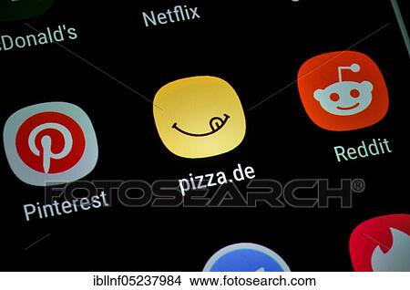 Smartphone, Display, App, pizza. de View Large Photo Image Picture - Smartphone, Display, App, pizza. de. Fotosearch