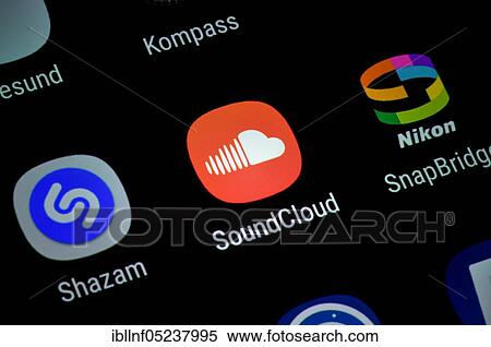 Smartphone, Display, App, SoundCloud View Large Photo Image Stock Photography - Smartphone, Display, App, SoundCloud. Fotosearch