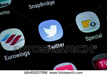 Smartphone, Display, App, Twitter View Large Photo Image Stock Photograph - Smartphone, Display, App, Twitter. Fotosearch