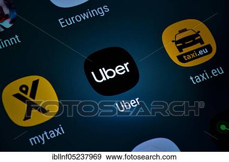 Smartphone, Display, App, Uber View Large Photo Image Stock Photo - Smartphone, Display, App, Uber. Fotosearch