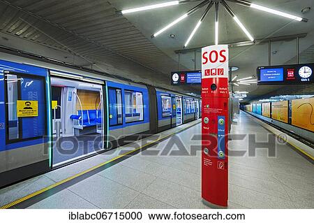 SOS pillar in the underground station Garching-Forschungszentrum, Garching, Upper Bavaria, Bavaria, Germany, Europe View Large Photo Image Stock Image - SOS pillar in the underground station Garching-Forschungszentrum, Garching, Upper Bavaria, Bavaria, Germany, Europe. Fotosearch