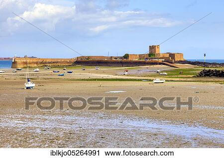Stock Image - St. Aubin's Fort, Jersey, United Kingdom, Europe. Fotosearch