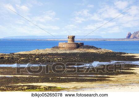St. Ouen's Bay, La Rocco Tower, Jersey, United Kingdom, Europe View Large Photo Image Stock Photo - St. Ouen's Bay, La Rocco Tower, Jersey, United Kingdom, Europe. Fotosearch