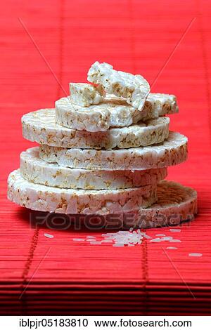 Stock Image - Stacked rice cakes, rice cake. Fotosearch