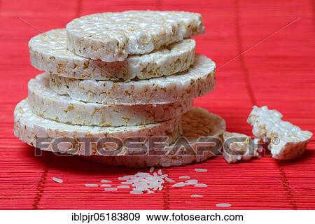 Stock Photo - Stacked rice cakes, rice cake. Fotosearch