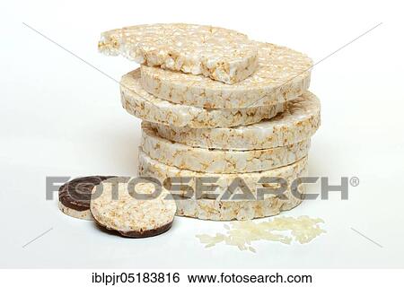 Stacked rice wafers, chocolate coated rice wafers, rice cake View Large Photo Image Stock Photograph - Stacked rice wafers, chocolate coated rice wafers, rice cake. Fotosearch