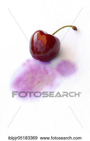 Stock Photo - Stain, stains, cherry stain on fabric, cherry stain, cherry, cherry. Fotosearch