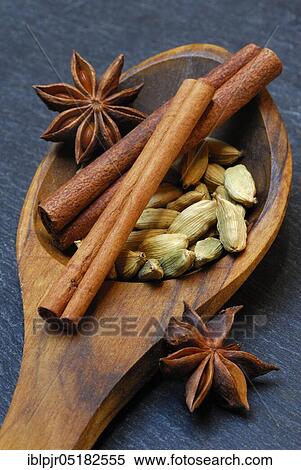 Star anise, cinnamon stick, cardamom ( Illicium verum) ( Cinnamomum spec. ), ( Elettaria cardamomum) View Large Photo Image Stock Photography - Star anise, cinnamon stick, cardamom ( Illicium verum) ( Cinnamomum spec. ), ( Elettaria cardamomum). Fotosearch