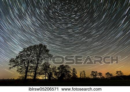 Stock Image - Star trails. Fotosearch