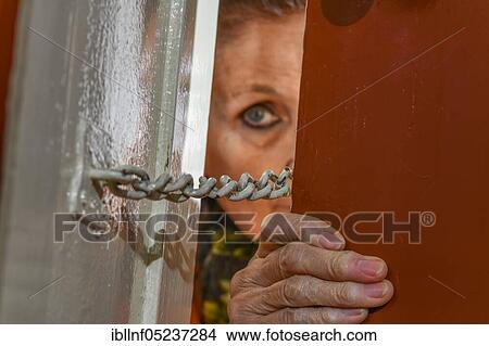 Symbol photo, door, pensioner, fear View Large Photo Image Picture - Symbol photo, door, pensioner, fear. Fotosearch