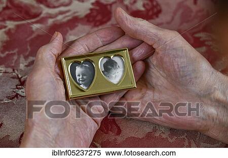 Symbol photo, Mother love, Picture frame, Memory, Senior, family View Large Photo Image Stock Photography - Symbol photo, Mother love, Picture frame, Memory, Senior, family. Fotosearch