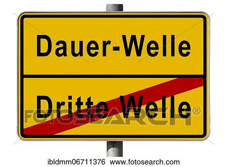 Stock Photograph - Symbolic image Corona crisis, third wave turns into a permanent wave, Germany, Europe. Fotosearch