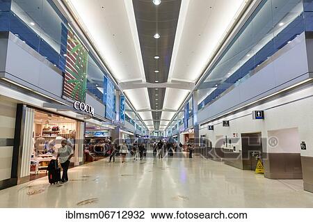 Stock Image - Terminal Concourse D of Miami Airport, USA, North America. Fotosearch