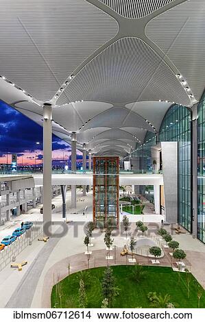 Terminal of the new airport in Istanbul, Turkey, Asia View Large Photo Image Picture - Terminal of the new airport in Istanbul, Turkey, Asia. Fotosearch