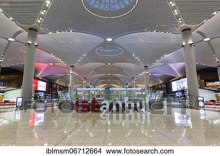 Terminal of the new airport in Istanbul, Turkey, Asia View Large Photo Image Picture - Terminal of the new airport in Istanbul, Turkey, Asia. Fotosearch