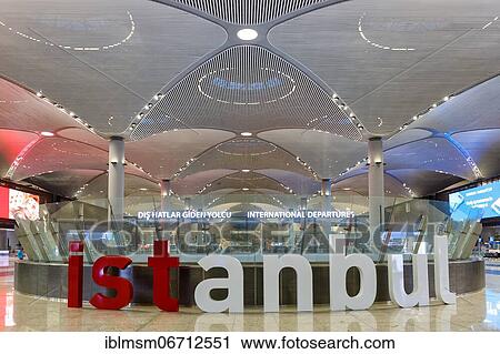 Terminal of the new airport in Istanbul, Turkey, Asia View Large Photo Image Stock Image - Terminal of the new airport in Istanbul, Turkey, Asia. Fotosearch
