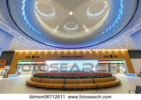 Terminal of the new airport in Istanbul, Turkey, Asia View Large Photo Image Stock Image - Terminal of the new airport in Istanbul, Turkey, Asia. Fotosearch