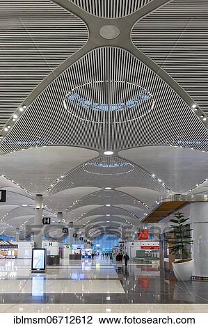 Terminal of the new airport in Istanbul, Turkey, Asia View Large Photo Image Stock Image - Terminal of the new airport in Istanbul, Turkey, Asia. Fotosearch