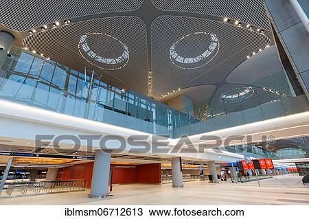 Terminal of the new airport in Istanbul, Turkey, Asia View Large Photo Image Stock Image - Terminal of the new airport in Istanbul, Turkey, Asia. Fotosearch