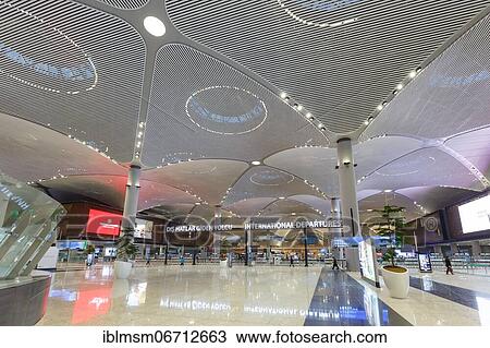 Terminal of the new airport in Istanbul, Turkey, Asia View Large Photo Image Stock Image - Terminal of the new airport in Istanbul, Turkey, Asia. Fotosearch