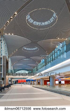 Terminal of the new airport in Istanbul, Turkey, Asia View Large Photo Image Stock Photograph - Terminal of the new airport in Istanbul, Turkey, Asia. Fotosearch