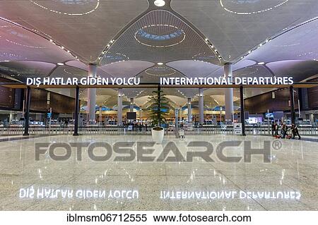Stock Photography - Terminal of the new airport in Istanbul, Turkey, Asia. Fotosearch