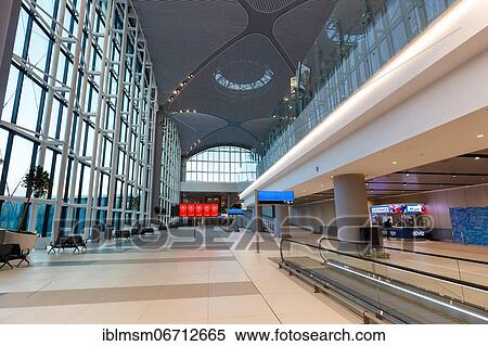 Terminal of the new airport in Istanbul, Turkey, Asia View Large Photo Image Stock Photography - Terminal of the new airport in Istanbul, Turkey, Asia. Fotosearch