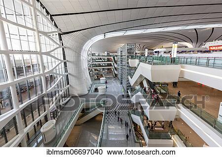Terminal of the new Beijing Daxing New International Airport (PKX), Beijing, China, Asia View Large Photo Image Stock Image - Terminal of the new Beijing Daxing New International Airport (PKX), Beijing, China, Asia. Fotosearch