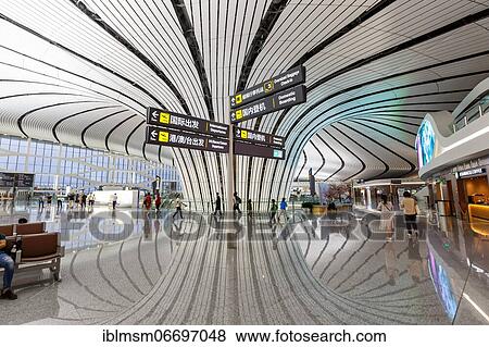 Terminal of the new Beijing Daxing New International Airport (PKX), Beijing, China, Asia View Large Photo Image Stock Photo - Terminal of the new Beijing Daxing New International Airport (PKX), Beijing, China, Asia. Fotosearch
