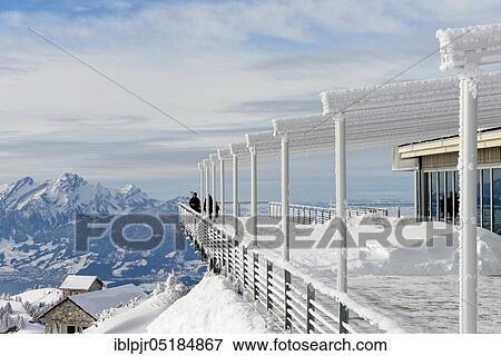 Terrace of mountain restaurant Rigi-Kulm, Central Switzerland, View of Swiss Alps, Canton Zug, Switzerland, Europe View Large Photo Image Stock Photo - Terrace of mountain restaurant Rigi-Kulm, Central Switzerland, View of Swiss Alps, Canton Zug, Switzerland, Europe. Fotosearch
