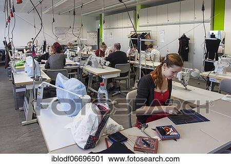 Textile class, training as a tailor, Elly-Heuss-Knapp-Schule, Berufskolleg der Stadt Düsseldorf, North Rhine-Westphalia, Germany, Europe View Large Photo Image Stock Image - Textile class, training as a tailor, Elly-Heuss-Knapp-Schule, Berufskolleg der Stadt Düsseldorf, North Rhine-Westphalia, Germany, Europe. Fotosearch