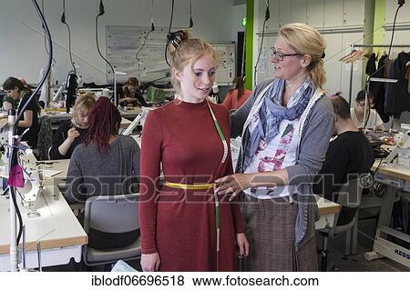 Textile class, training as a tailor, Elly-Heuss-Knapp-Schule, Berufskolleg der Stadt Düsseldorf, North Rhine-Westphalia, Germany, Europe View Large Photo Image Stock Photo - Textile class, training as a tailor, Elly-Heuss-Knapp-Schule, Berufskolleg der Stadt Düsseldorf, North Rhine-Westphalia, Germany, Europe. Fotosearch