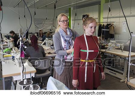 Textile class, training as a tailor, Elly-Heuss-Knapp-Schule, Berufskolleg der Stadt Düsseldorf, North Rhine-Westphalia, Germany, Europe View Large Photo Image Stock Photograph - Textile class, training as a tailor, Elly-Heuss-Knapp-Schule, Berufskolleg der Stadt Düsseldorf, North Rhine-Westphalia, Germany, Europe. Fotosearch