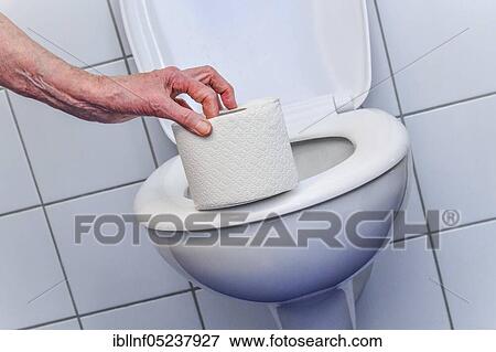 Toilet paper, toilet View Large Photo Image Stock Photo - Toilet paper, toilet. Fotosearch