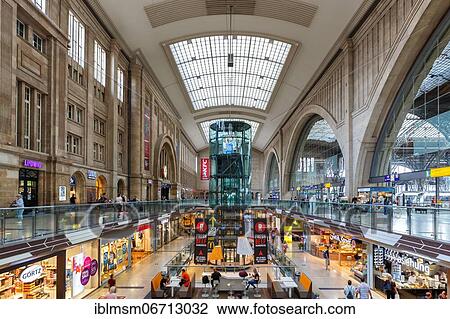Train Station Hbf Deutsche Bahn DB Halle Shops Stores in Leipzig, Germany, Europe View Large Photo Image Stock Image - Train Station Hbf Deutsche Bahn DB Halle Shops Stores in Leipzig, Germany, Europe. Fotosearch