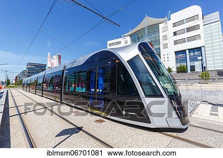 Tram Luxtram tramway tramway local transport stop Alphonse Weicker, Luxembourg, Europe View Large Photo Image Stock Image - Tram Luxtram tramway tramway local transport stop Alphonse Weicker, Luxembourg, Europe. Fotosearch