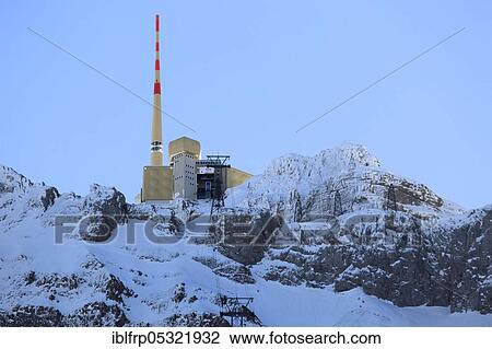Transmitting station, transmission mast, Säntis summit, Appenzell, Switzerland, Europe View Large Photo Image Stock Image - Transmitting station, transmission mast, Säntis summit, Appenzell, Switzerland, Europe. Fotosearch