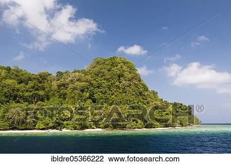 Stock Image - Tropical Island, Florida Islands, Solomon Islands, Oceania. Fotosearch