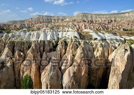 Stock Photography - Tuff landscape, Erosion valley, Rose Valley, Cappadocia, Anatolia, Central Anatolia, Turkey, Asia. Fotosearch