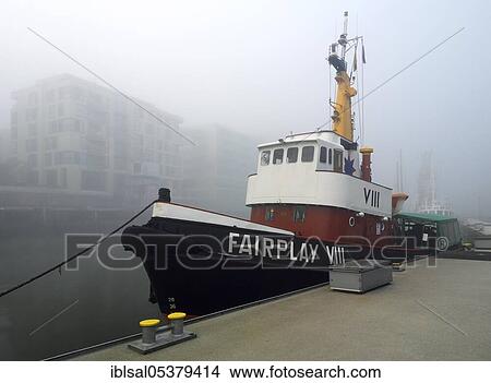 Tugboat Fairplay VIII in the historic harbor, Sandtorkai, Sandtorhafen, Harbour City, Hamburg, Germany, Europe View Large Photo Image Picture - Tugboat Fairplay VIII in the historic harbor, Sandtorkai, Sandtorhafen, Harbour City, Hamburg, Germany, Europe. Fotosearch