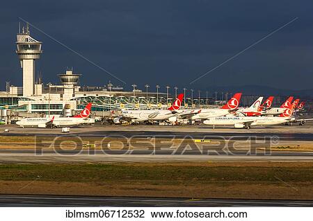 Turkish Airlines aircraft at Istanbul airport, Turkey, Asia View Large Photo Image Stock Image - Turkish Airlines aircraft at Istanbul airport, Turkey, Asia. Fotosearch