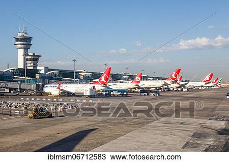 Turkish Airlines aircraft at Istanbul airport, Turkey, Asia View Large Photo Image Stock Image - Turkish Airlines aircraft at Istanbul airport, Turkey, Asia. Fotosearch